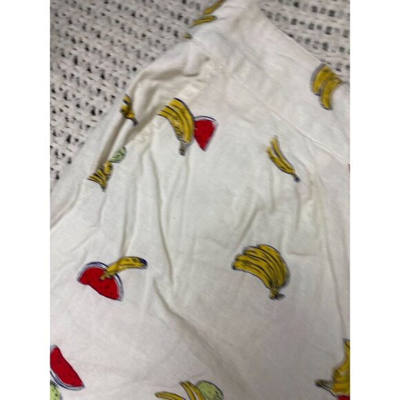 ModCloth Novelty Fruit Print High Rise Linen Shorts Women Size 10 Vacation Beach - Picture 12 of 16